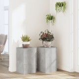 VidaXL Suport de plante, 2 buc., gri beton, 30x30x50 cm lemn prelucrat