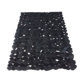 Covoraș Baie Antiderapant PVC Sensea Stone Gris 70&times;40 cm Negru