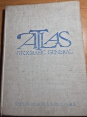 atlas geografic general - din anul 1980 - format mare , coperti cartonate