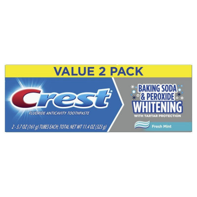 Set 2x Paste de Dinti, Crest, Baking Soda, Peroxide, Bicarbonat de Sodiu cu Peroxid, 161gr foto