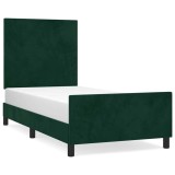 Cumpara ieftin Cadru de pat fara saltea, verde inchis, 80x200 cm, catifea