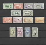 FALKLAND 1952 KING GEORGE VI PICTORIAL SET FINE URME DE SARNIERA
