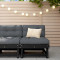 Canapea de mijloc pentru gradina, negru, lemn masiv de pin GartenMobel Dekor
