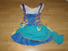 costum carnaval serbare rochie tiganca esmeralda pentru copii de 9-10 ani foto