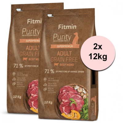 Fitmin Purity Adult Beef Grain Free 2 x 12 kg foto