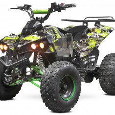 ATV electric NITRO Eco Warrior 1000W 48V 20Ah cu DIFERENTIAL Verde Grafiti