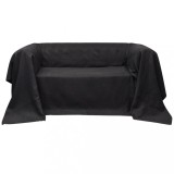 Husă din velur microfibră pentru canapea, 140 x 210 cm, antracit, vidaXL