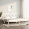 VidaXL Cadru de pat, alb, 200x200 cm, lemn masiv 3104889