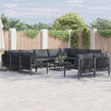 Cumpara ieftin Set de canapele pentru grădină 12 pcs Antracit Oțel