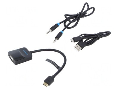 Adaptor mini HDMI la VGA, 0,15m, negru foto