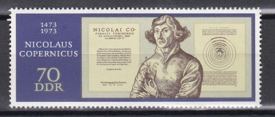 Germania RDG 1973 - 500 de ani de la nașterea lui Nicolaus Copernic, MNH foto