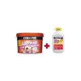 Vopsea lavabila interior Oskar Superweiss alb 15 L + Amorsa 4 L, Satin