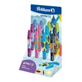 Stilou griffix pentru dreptaci, diverse culori display 12 buc, Pelikan