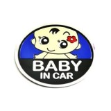 Abtibild &ldquo;BABY IN CAR&rdquo; fundal albastru -forma in relief Cod:TS-122 Automotive TrustedCars, Oem