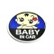 Abtibild &ldquo;BABY IN CAR&rdquo; fundal albastru -forma in relief Cod:TS-122 Automotive TrustedCars