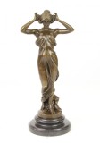 Femeie- statueta din bronz pe soclu din marmura JK-35