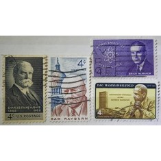 Statele Unite 1962 - personalitati, serie stampilata