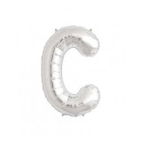 Balon Folie Litera C Argintiu - 40 cm