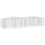 Cumpara ieftin Strat inaltat cu gabion arcuit, 200x50x50 cm, fier galvanizat