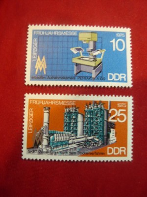 Serie DDR 1975 -Targul de la Leipzig , 2 valori foto
