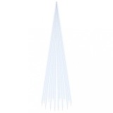 Brad de Craciun pe catarg, 1134 LED-uri, alb rece, 800 cm
