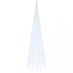 Brad de Craciun pe catarg, 1134 LED-uri, alb rece, 800 cm foto