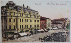 BUCURESTI , CALEA VICTORIEI , HOTEL CONTINENTAL , CARTE POSTALA ILUSTRATA , NECIRCULATA foto