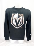 Vegas Golden Knights hanorac de bărbați Chrome Graphic Crew Sweatshirt Black - 2XL, Fanatics Branded