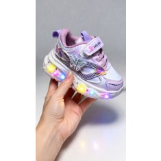 Adidasi cu luminite Fluturas Mov (Marime Disponibila: Marimea 22)