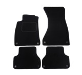 Set covorase auto mocheta velur Audi A4/S4 (B9), 11.2015-07.2019, negru, A-Series