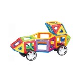 Joc de constructie magnetic Magplayer, 66 piese, modele 2D si 3D