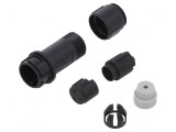 Conector circular mufă tată 3 pini fără contacte pe cablu