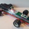 Jucarie veche colectie, masinuta curse formula 1, motor frictiune cu scantei; din tabla litografiata, plastic, VEB Presto DDR, RDG, sfarsit anii &#039;70
