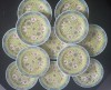 Serviciu 12 farfurii desert chinezesti, aperitiv vintage, set portelan China