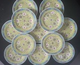 Serviciu 12 farfurii desert chinezesti, aperitiv vintage, set portelan China