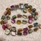 COLIER splendid cu SIDEF MULTICOLOR de efect RAR manopera SUPERBA elegant