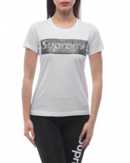 Tricou Alb Femeie Supreme Grip foto