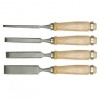 Set 4 Dalti Lemn Vorel 25500, 6/12/18/24mm, Maner Lemn, Timplarie, Profesional