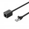 Cablu prelungitor de retea Cat6e FTP 2m negru RJ45 tata-mama Orico PUG-MTC6