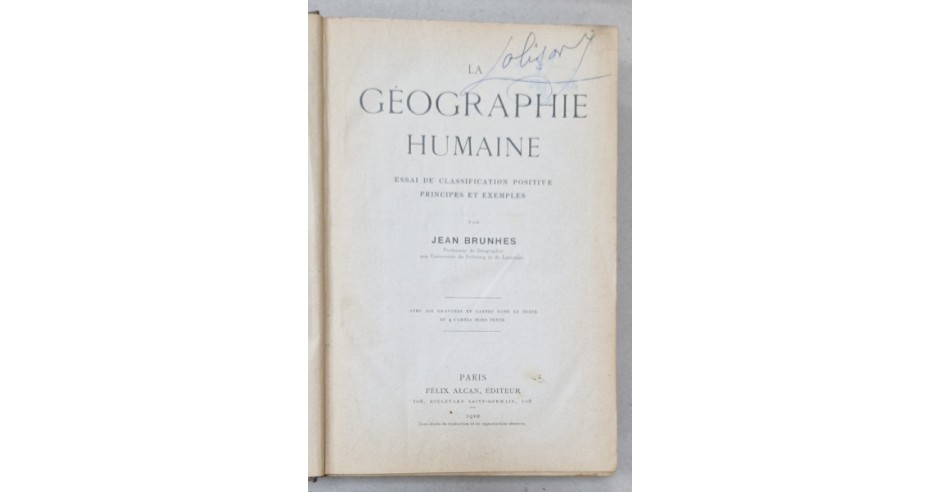 GEOGRAPHIE HUMAINE , ESSAI DE CLASSIFICATION POSITIVE , PRINCIPES et ...