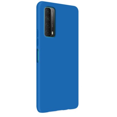 Husa Liquid soft touch compatibila cu Huawei P smart 2021, Blue Cobalt, ALC foto