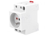 Priză Schuko pentru șină DIN Z-SD230-BS