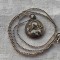 MEDALION argint ISUS HRISTOS si FECIOARA MARIA cu PRUNCUL CU 2 fete +Lant argint