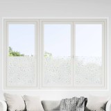 Folie fereastră, 4 buc., mată, model floral, PVC