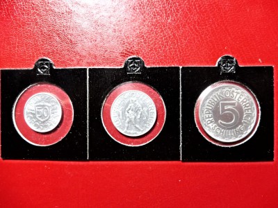 Austria - Lot 3 Monede - 50 GROSCHEN 1 SCHILLING 5 SCHILLING 1952 (212) foto