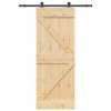 VidaXL Ușă glisantă cu set de feronerie 80x210 cm, lemn masiv de pin