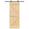 vidaXL Ușă glisantă cu set de feronerie 80x210 cm, lemn masiv de pin