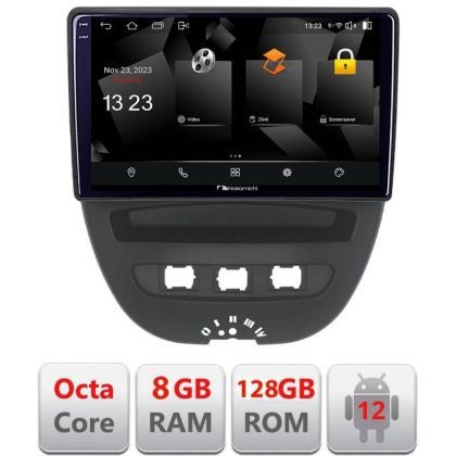 Navigatie Citroen C1 Peugeot 107 Toyota Aygo 2005-2014 Android radio gps internet octa core 8+128 carplay android auto v1 CarStore Technology