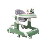 Premergator cu 6 roti silentioase, sezut reglabil, pliere usoara, verde, 6 luni+