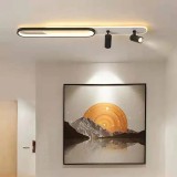 Lustra LED Bastet 49W Lumina Rece/Calda/Neutra, Alb si Negru, Proiector Reglabil